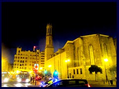 Valencia by night - Placa de Sant Agusti with Church of Sant Agusti 